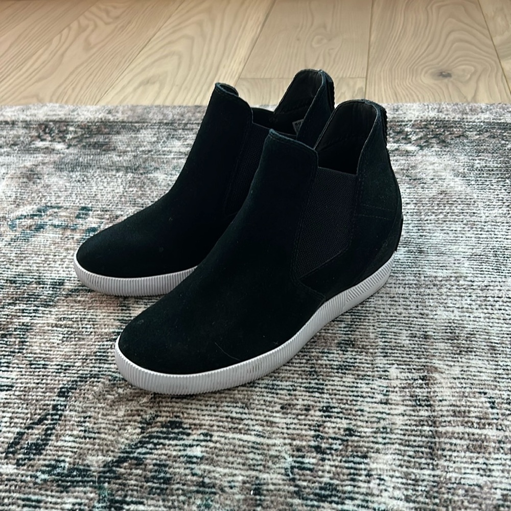 SOREL Waterproof suede wedge booties
